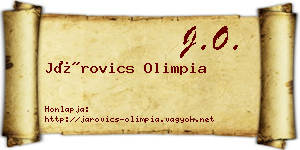 Járovics Olimpia névjegykártya